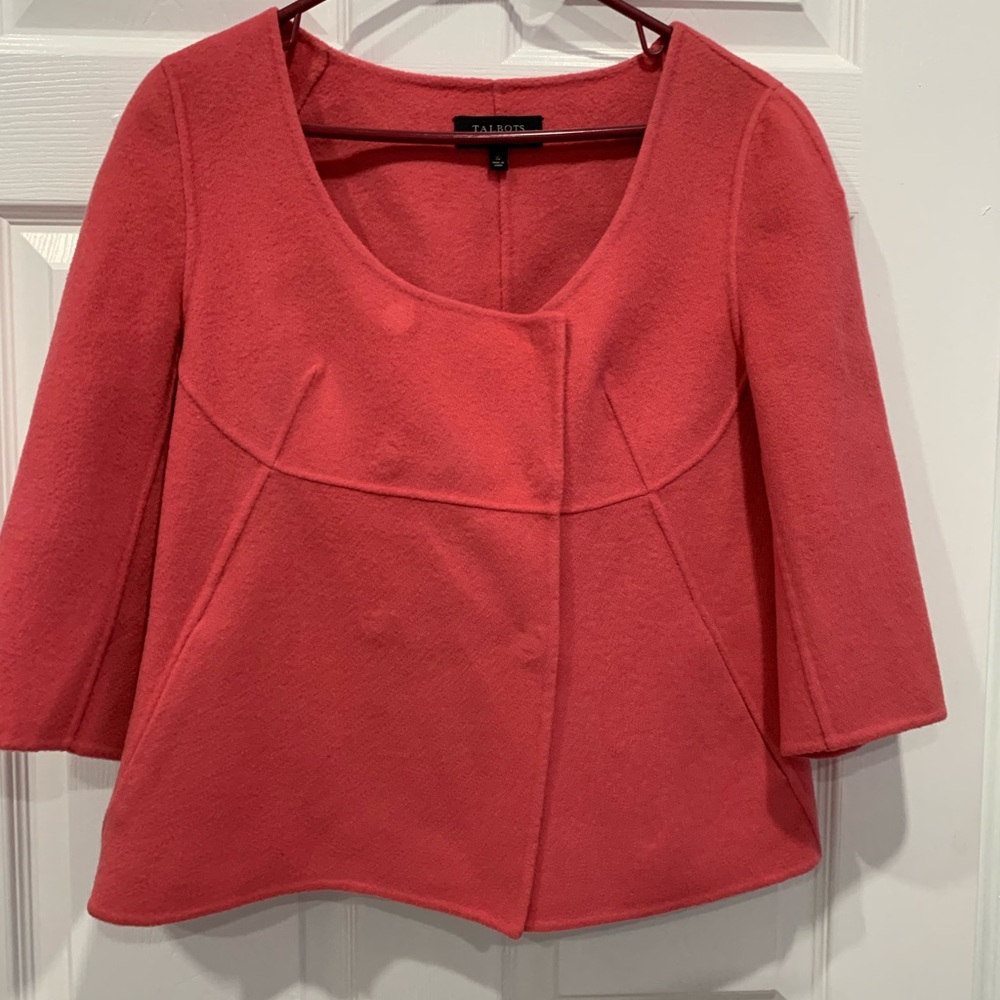 Talbots pink short jacket Size 10